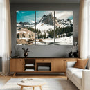 Snowy Mountain Wall Art Canvas Print, Alpine Pine Forest by MyGreatCanvas | Canvas Wall Art Prints | Photo Prints & Wall Decor