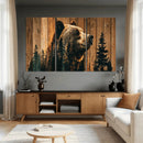 Rustic Bear Wall Art Canvas Print – Woodland Wildlife by MyGreatCanvas | Canvas Wall Art Prints | Photo Prints & Wall Decor