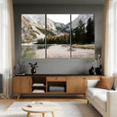 Lake Braies Alpine Landscape Wall Art Canvas Print, by MyGreatCanvas | Canvas Wall Art Prints | Photo Prints & Wall Decor