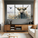 Abstract Highland Cow Animal Wall Art Canvas Print by MyGreatCanvas | Canvas Wall Art Prints | Photo Prints & Wall Decor