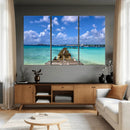 Caribbean Ocean Pier Seascape Wall Art Canvas Print, by MyGreatCanvas | Canvas Wall Art Prints | Photo Prints & Wall Decor