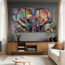 Graffiti Football Helmets Wall Art Canvas Print, Urban by MyGreatCanvas | Canvas Wall Art Prints | Photo Prints & Wall Decor