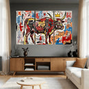Texas Bull Wall Art Canvas Print, Abstract Graffiti Bull by MyGreatCanvas | Canvas Wall Art Prints | Photo Prints & Wall Decor