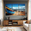 Fishing Boats Wall Art Canvas Print, Coastal Boat Beach by MyGreatCanvas | Canvas Wall Art Prints | Photo Prints & Wall Decor