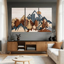 Layered Wooden Mountain Wall Art Canvas Print, Modern Rustic by MyGreatCanvas | Canvas Wall Art Prints | Photo Prints & Wall Decor