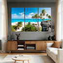 Tropical Beach Wall Art Canvas Print, Palm Tree Ocean by MyGreatCanvas | Canvas Wall Art Prints | Photo Prints & Wall Decor