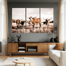 Texas Longhorn Cattle Wall Art Canvas Print, Sepia Western by MyGreatCanvas | Canvas Wall Art Prints | Photo Prints & Wall Decor