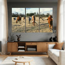 Texas Longhorn Wall Art Canvas Print, Western Ranch Cattle by MyGreatCanvas | Canvas Wall Art Prints | Photo Prints & Wall Decor