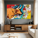 Basquiat Style Bull Graffiti Wall Art Canvas Print, Street by MyGreatCanvas | Canvas Wall Art Prints | Photo Prints & Wall Decor