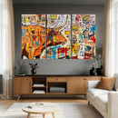 Basquiat Style Bull Graffiti Wall Art Canvas Print, Street by MyGreatCanvas | Canvas Wall Art Prints | Photo Prints & Wall Decor