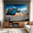 Coastal Fishing Boats Wall Art Canvas Print, Sunset Beach by MyGreatCanvas | Canvas Wall Art Prints | Photo Prints & Wall Decor