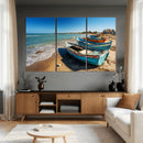 Coastal Fishing Boats Wall Art Canvas Print, Sunset Beach by MyGreatCanvas | Canvas Wall Art Prints | Photo Prints & Wall Decor