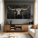 Rustic Longhorn Bull Wall Art Canvas Print – Vintage Western by MyGreatCanvas | Canvas Wall Art Prints | Photo Prints & Wall Decor