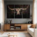 Vintage Longhorn Bull Wall Art Canvas Print – Rustic Western by MyGreatCanvas | Canvas Wall Art Prints | Photo Prints & Wall Decor