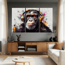 Dj Monkey Wall Art Canvas Print – Colorful Pop Art Banksy by MyGreatCanvas | Canvas Wall Art Prints | Photo Prints & Wall Decor