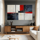 Navy Red Abstract Wall Art Canvas Print, Modern Luxury by MyGreatCanvas | Canvas Wall Art Prints | Photo Prints & Wall Decor