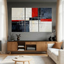 Navy Red Abstract Wall Art Canvas Print, Modern Luxury by MyGreatCanvas | Canvas Wall Art Prints | Photo Prints & Wall Decor