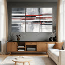 Gray Red Abstract Wall Art Canvas Print, Modern Abstract by MyGreatCanvas | Canvas Wall Art Prints | Photo Prints & Wall Decor