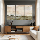 Muted Watercolor Hill Landscape Print — Beige Taupe Cloudy by MyGreatCanvas | Canvas Wall Art Prints | Photo Prints & Wall Decor