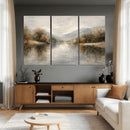 Neutral Abstract River Landscape Wall Art Canvas Print by MyGreatCanvas | Canvas Wall Art Prints | Photo Prints & Wall Decor