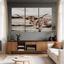 Texas Longhorn Bull Rustic Wall Art Canvas Print by MyGreatCanvas | Canvas Wall Art Prints | Photo Prints & Wall Decor