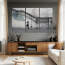 Banksy Girl with Butterflies Street Art Wall Art Canvas by MyGreatCanvas | Canvas Wall Art Prints | Photo Prints & Wall Decor