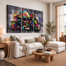 Graffiti American Football Helmet Street Art Wall Art Canvas