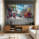 London City Street Wall Art Canvas Print, Big Ben & Red Bus by MyGreatCanvas | Canvas Wall Art Prints | Photo Prints & Wall Decor