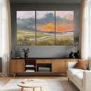 Mountain Sunset Wall Art Canvas Print Vintage Landscape by MyGreatCanvas | Canvas Wall Art Prints | Photo Prints & Wall Decor