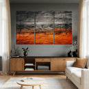 Black Orange Abstract Wall Art Canvas Print Modern Textured by MyGreatCanvas | Canvas Wall Art Prints | Photo Prints & Wall Decor