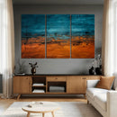 Teal Orange Abstract Wall Art Canvas Print Modern Large by MyGreatCanvas | Canvas Wall Art Prints | Photo Prints & Wall Decor
