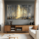 Abstract Birch Forest Wall Art Canvas Print – Modern Gold by MyGreatCanvas | Canvas Wall Art Prints | Photo Prints & Wall Decor