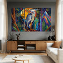 Colorful Heron Wall Art Canvas Print Tropical Bird Abstract by MyGreatCanvas | Canvas Wall Art Prints | Photo Prints & Wall Decor