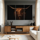 Highland Cow Wall Art Canvas Print – Moody Dark Rustic by MyGreatCanvas | Canvas Wall Art Prints | Photo Prints & Wall Decor