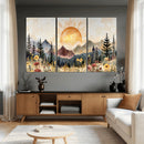 Boho Mountain Landscape Large Wall Art, Horizontal Gold by MyGreatCanvas | Canvas Wall Art Prints | Photo Prints & Wall Decor