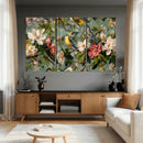 Vintage Birds and Flowers Wide Wall Art: Extra Large by MyGreatCanvas | Canvas Wall Art Prints | Photo Prints & Wall Decor