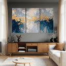 Blue Gold Abstract Large Framed Canvas Wall Art, Modern by MyGreatCanvas | Canvas Wall Art Prints | Photo Prints & Wall Decor