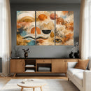 Geometric Boho Abstract Wall Art Canvas Print, Orange Blue by MyGreatCanvas | Canvas Wall Art Prints | Photo Prints & Wall Decor