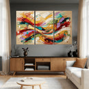 Geometric Abstract Wall Art Canvas Print, Orange Blue by MyGreatCanvas | Canvas Wall Art Prints | Photo Prints & Wall Decor