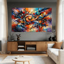 Geometric Abstract Wall Art Canvas Print, Orange Blue by MyGreatCanvas | Canvas Wall Art Prints | Photo Prints & Wall Decor