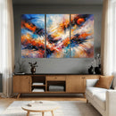 Lyrical Abstraction Wall Art Canvas Print, Orange Blue by MyGreatCanvas | Canvas Wall Art Prints | Photo Prints & Wall Decor