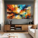 Lyrical Abstract Wall Art Canvas Print, Orange Blue Abstract by MyGreatCanvas | Canvas Wall Art Prints | Photo Prints & Wall Decor