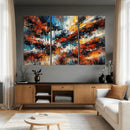 Lyrical Abstrac Wall Art Canvas Print, Orange Blue Abstract by MyGreatCanvas | Canvas Wall Art Prints | Photo Prints & Wall Decor