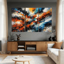 Geometric Abstract Wall Art Canvas Print, Orange Blue by MyGreatCanvas | Canvas Wall Art Prints | Photo Prints & Wall Decor
