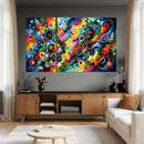 Geometric Abstract Wall Art Canvas Print, Bold Color by MyGreatCanvas | Canvas Wall Art Prints | Photo Prints & Wall Decor
