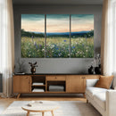 Wildflower Meadow Oil Painting Canvas — Daisy Lavender