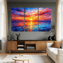 Colorful Knife Ocean Sunset Canvas — Orange Pink Teal by MyGreatCanvas | Canvas Wall Art Prints | Photo Prints & Wall Decor