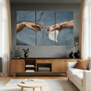 Funny Bathroom Canvas Wall Art, Michelangelo Creation of by MyGreatCanvas | Canvas Wall Art Prints | Photo Prints & Wall Decor