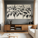 Longhorn Cattle Canvas Wall Art, Black White Stampede Ink by MyGreatCanvas | Canvas Wall Art Prints | Photo Prints & Wall Decor