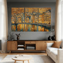 Gustav Klimt Golden Cityscape Wall Art Canvas Print, Framed by MyGreatCanvas | Canvas Wall Art Prints | Photo Prints & Wall Decor